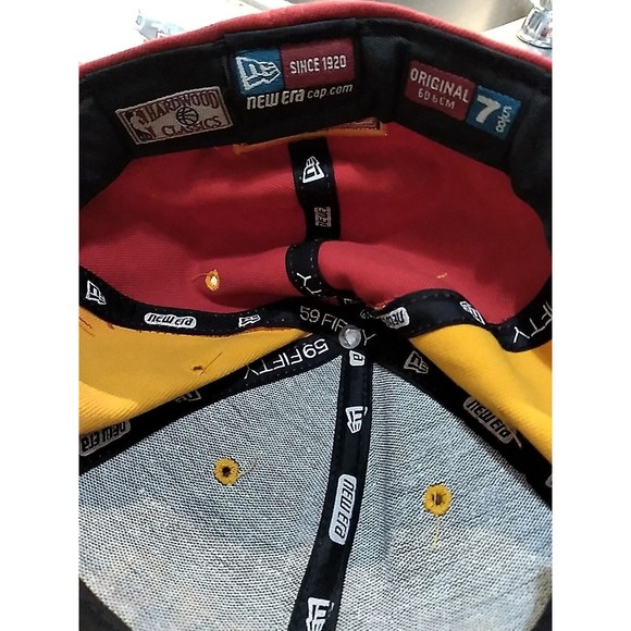 Vintage USA Atlanta Hawks New Era 100% Wool Baseball Cap 7 5/8 Hardwood Classics - Picture 3 of 7